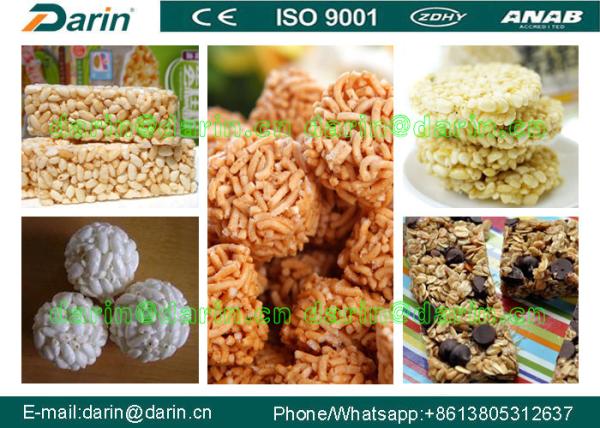 Oatmeal Cereal Bar Making Machine , PLC Touch Screen Cereal Bar Shaping Machine
