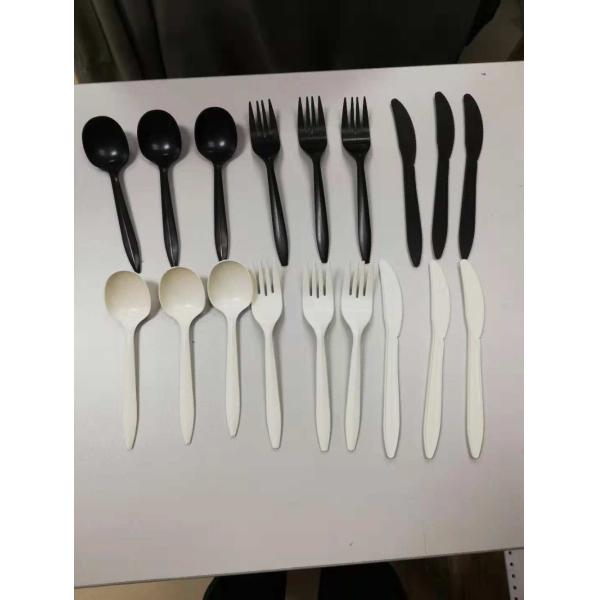 Rice white PLA biodegradable cutlery Disposable spoon fork and knife with Trade Assurance