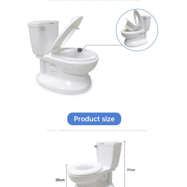 Print Pattern White Plastic Baby Toilet Potty with EN71 Test