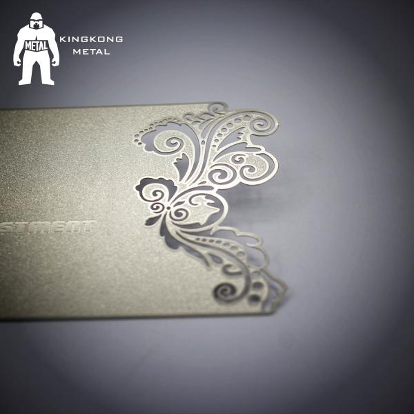Credit Logo Printing Metal Mirror Business Card Etch Engrave Crafted Rectangle Shape