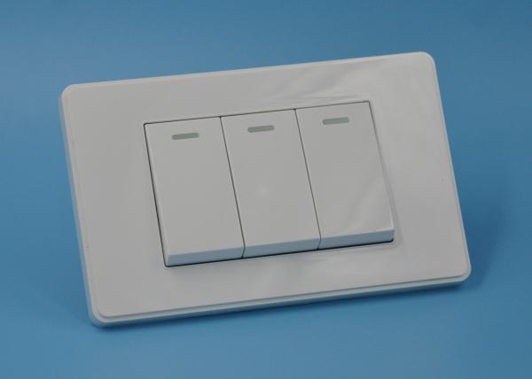 Durable House Electrical Switches , 3 Gang 1 Way  Domestic Electrical Switches