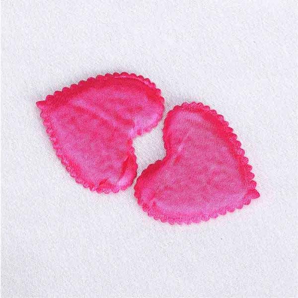 Pink Satin Applique Crafts Triming Sewing Appliques Sew - On Style