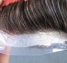 Système de remplacement de cheveux de toupee courte longueur 0,4 mm épaisseur toupees de haute qualité