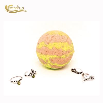 Gift Surprise Charmed Jewelry Bath Bombs Rings Inside 160g Natural Cinnamon Scented