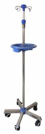 Competitive Stainless steel adjustable height hospital use iv pole 2 hooks