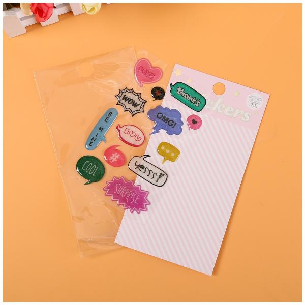 Crystal Epoxy 3D Cartoon Stickers Oil glue Transparent Cartoon Stickers
