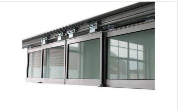 Diaphanous Gass aluminum profile exterior Telescopic Sliding Door OEM Service
