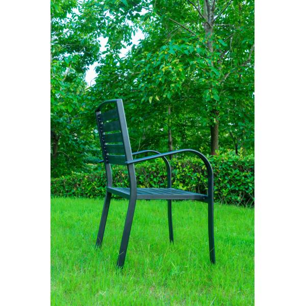 9 Pieces Black Plastic Wood Modern Outdoor Garden Furniture Table Set 8-10 Seater Extendable Patio Dining Table Chairs