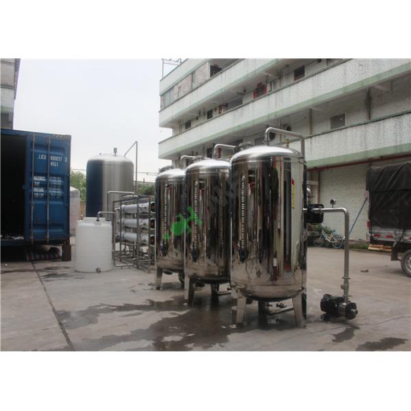 Industrial Professional Filter Systems RO Water Treatment Plant With Silver Water Tank 6T