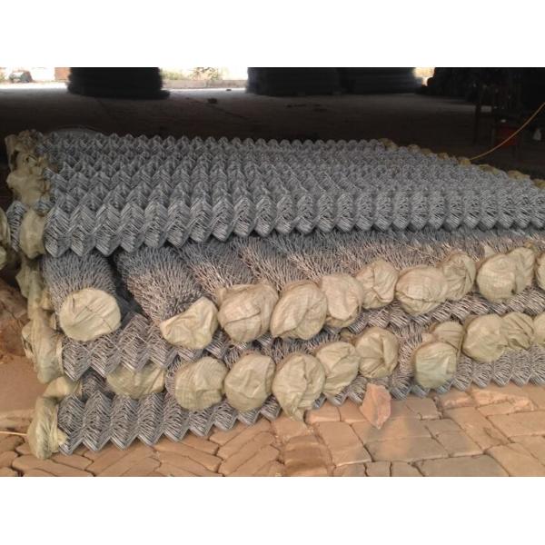 Safety Residential Closed Edge Steel Chain Link Fencing 8ft High