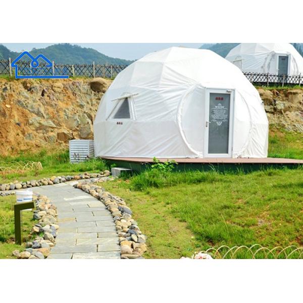 Insulated 3m Dia Glamping Hotel Tent Galvanized Steel Frame Waterproof Fabric for Safari Camps