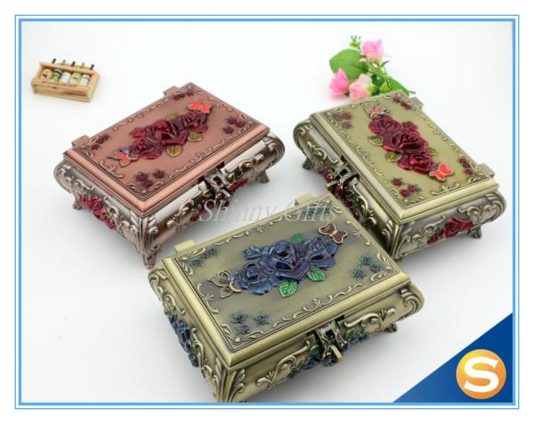 Pierced Earring Jewelry Box Silver Plated Jewelry Box Vintage Jewelry Box