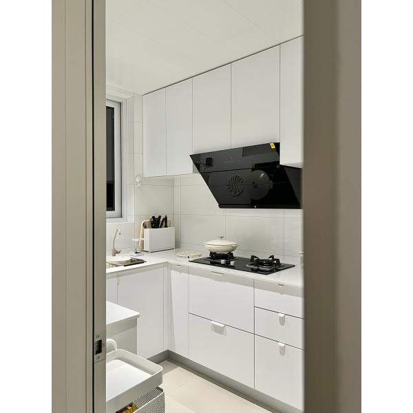 Juego de gabinetes de cocina con esquina mágica completa y personalizados blancos de muebles Shaker