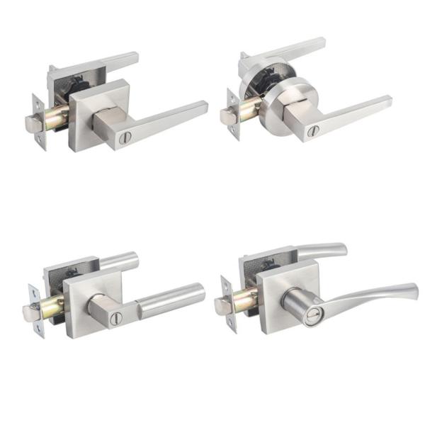 Zinc Alloy Door Lock Triple Lever Lock Adjustable Plating Handle Lock Passage Door Lock Keyless Stainless Steel Door Han