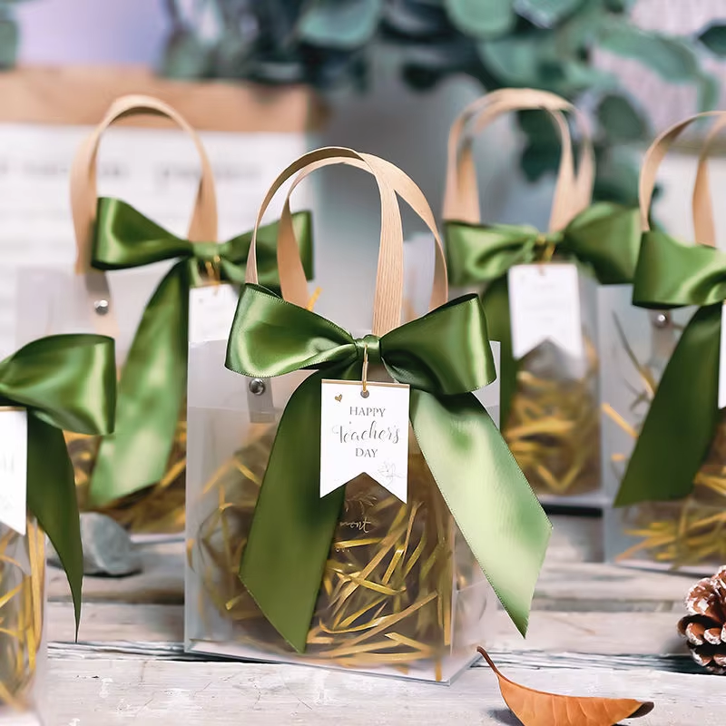 Wholesale transparent gift bags, handbags, happy candies, children's hand gift boxes