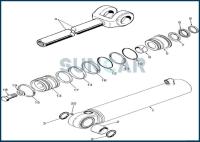 8605261 Steering Cylinder Seal Repair Kit Fits Wheel Loader 721D 621G