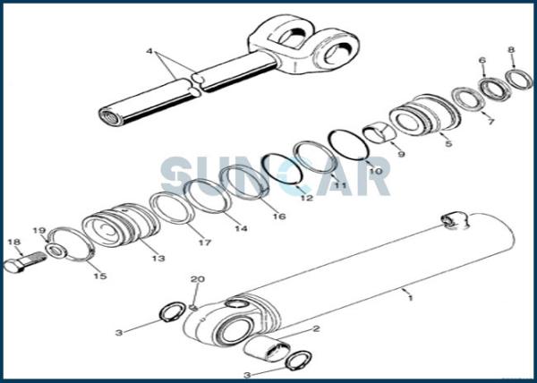 Reparo Kit Fits Wheel Loader 721D 621G do selo do cilindro de direção 8605261