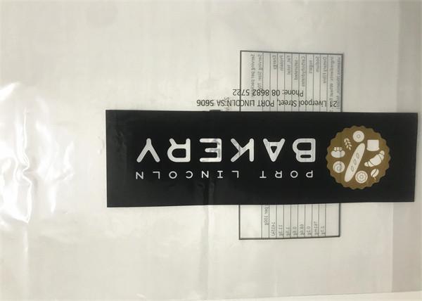 Customized Printed Flat Mouth Plastic Bread Bag Recycling Transparent Food Bags
