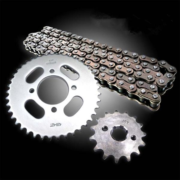 Make Sample 428 Motorcycle Chain with Sprocket Kit 42/15T Custom Teeth Motorcycle Sprocket