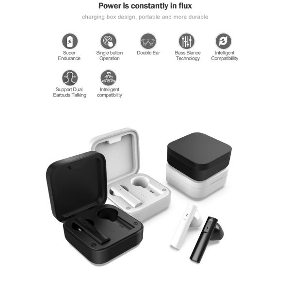 Wireless Charging Case Sweat Resistant Earphones With Microphone Waterproof Bluetooth Headset