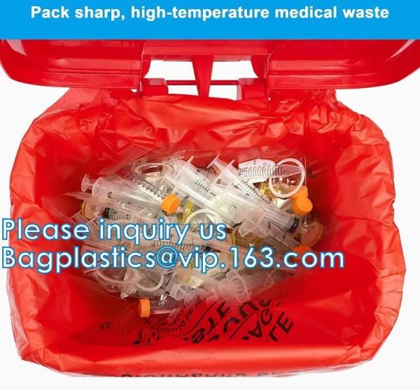 Polypropylene Biohazard Disposal Bags, Warning Label, Sterilization Printed, Waste Bags With Biohazard Symbol