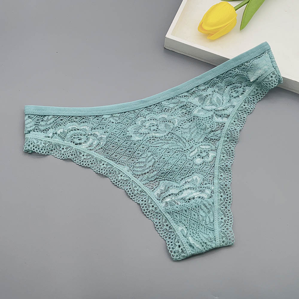 Best Selling Thongs for Women Wholesale 12PCS/Pack Lace Sexy Thongs Panties Mix All Colors Evenly in One Pack Women Thongs