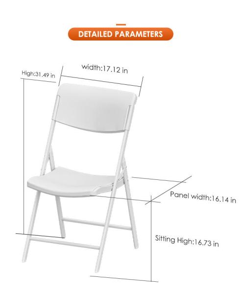 Wholesale Folding Portable Pp Plastic Metallic Frame Dinning Chair Plastic Chairs For Events