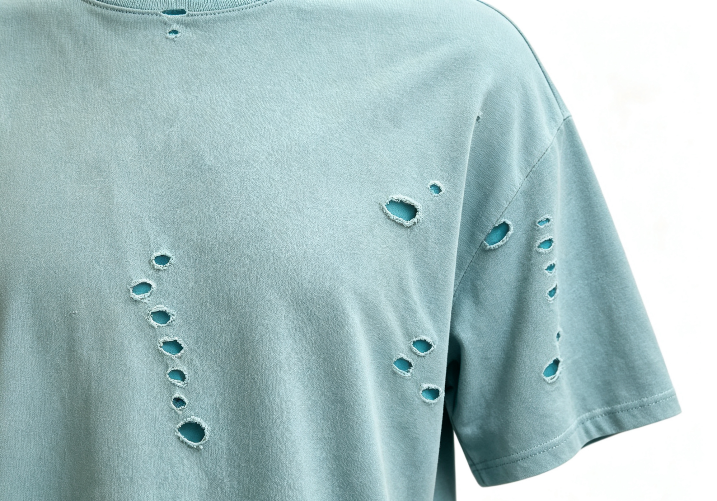400GSM Basic Crew Neck Tee Streetwear Cotton Crew Neck T Shirt Gradient Wash