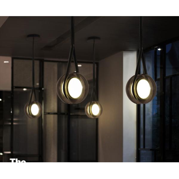 Nordic Modern Pendant Lights Glass Leather Belt Yo-yo Hanging Lamp(WH-GP-168)