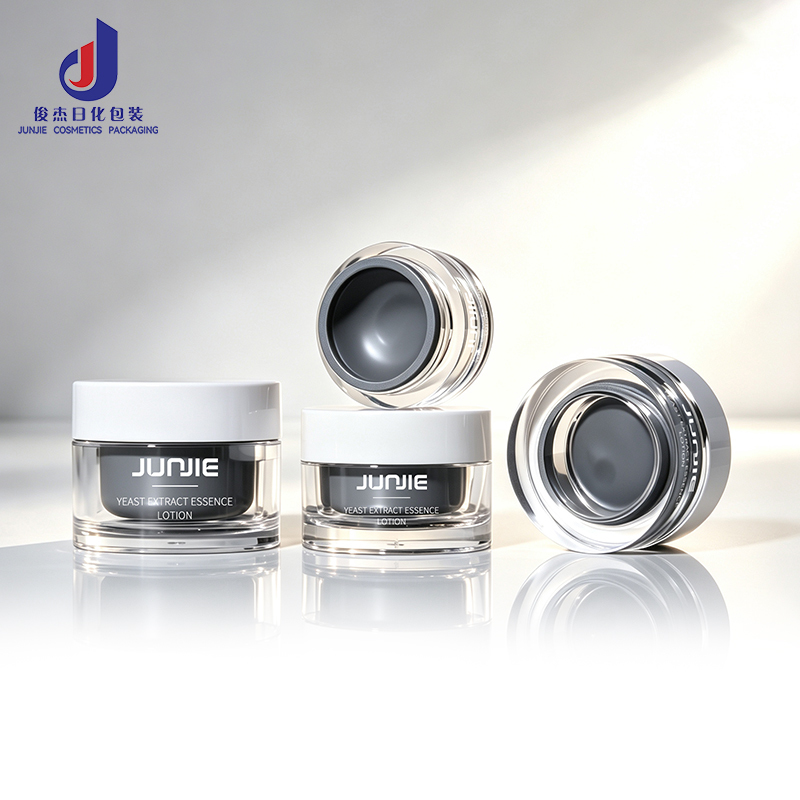 Wholesale 30g 50g Double Wall Plastic Cosmetic Jars with Lids Luxury Container for Eye Cream Face Cream Body Scrub Custom Logo