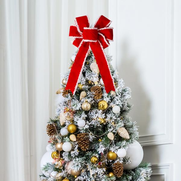 63MM Jute/Polyester Snow Burlap Ribbons for Gift MSD White Fringe Wired Christmas