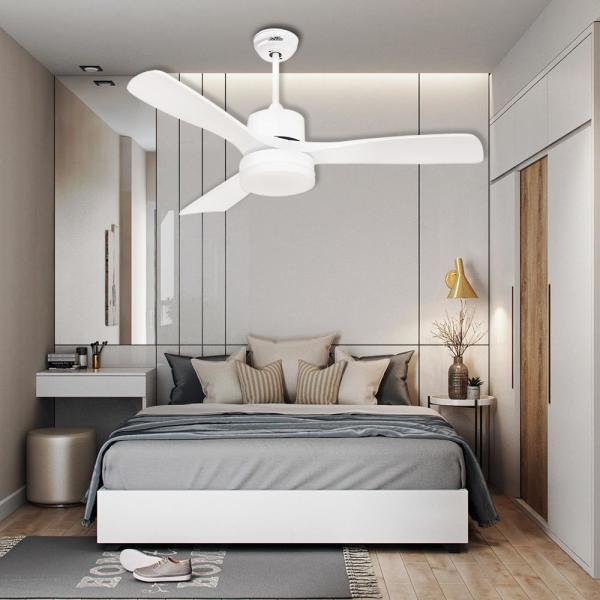 Velocidades de poupança de energia da luz do fã de teto do quarto da madeira maciça DC220V 5