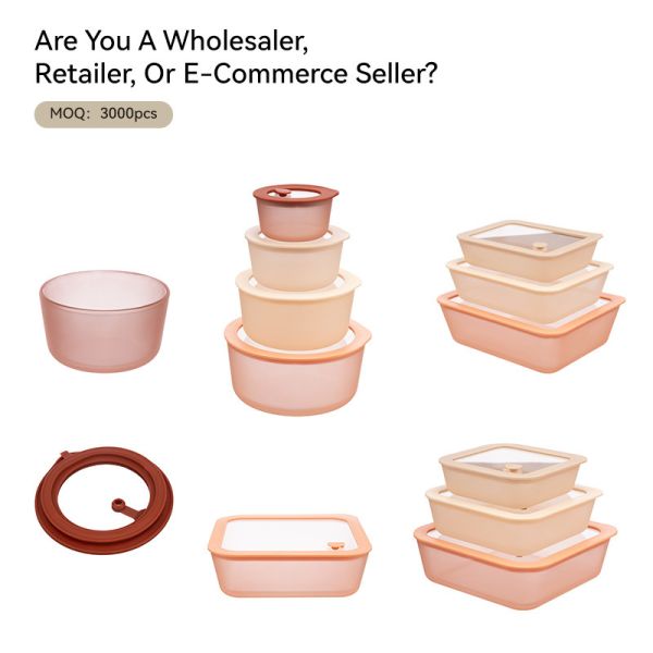 IKOO Translucent Colorful Glass Food Container Set with Glass Lid  Plastic Free Meal Prep Container Set, Airtight Food Storage Containers with Air Vent Lid