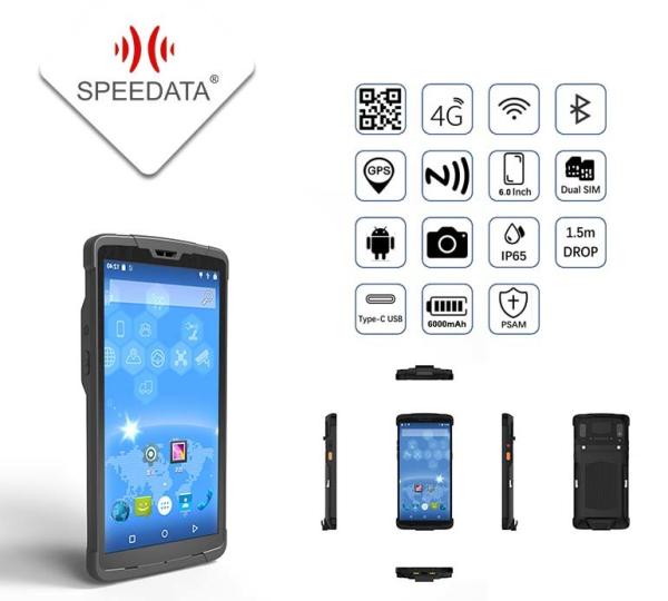Handheld Android 8.1 Barcode Scanners Mobile Computer Newland CM60 NFC RFID Reader