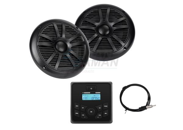 Waterproof Marine Receiver Speaker Package for boat UTVS motorcycle