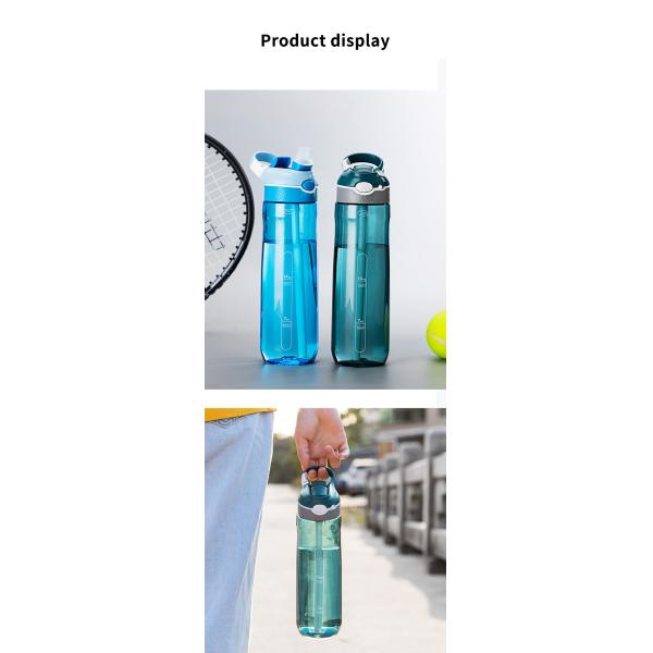 183g Straw Type BPA-free Plastic Tritan Water Bottle 750 ml for Fitness Protein Shake