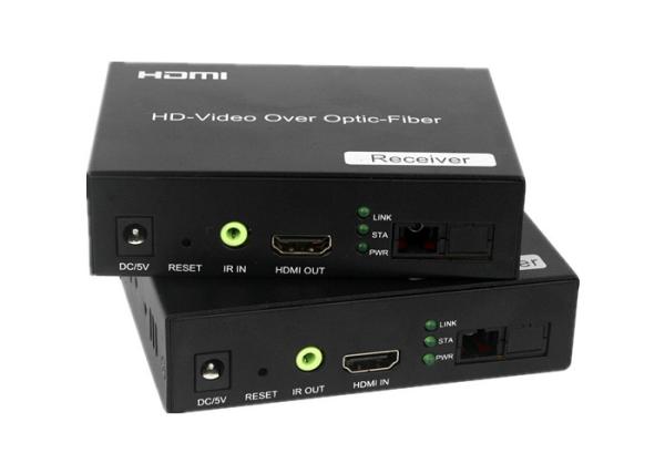 Automatic Adjustment HDMI Fiber Optic Extender FC 20km With IR Control