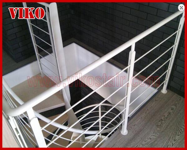 Spiral Staircase VH15S Tread Beech 304 Stainless Steel  Spiral Stainless Steel Stair  Handrail Railing Glass