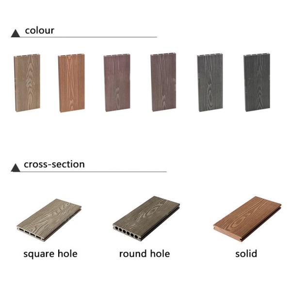 Не- паз WPC выскальзывания украшая серый цвет Tan планки 140x25mm пола инженерства парка дороги панели доск на открытом воздухе