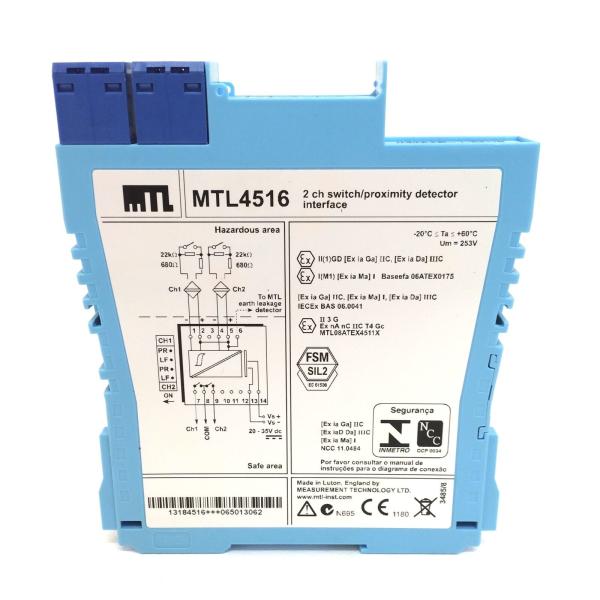 MTL4516 Interface du détecteur de proximité des instruments MTL