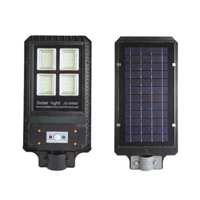 Luz de rua solar de controle remoto do jardim, luzes de rua exteriores postas solares