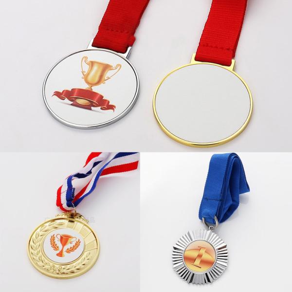 Customized Football Sport Souvenir Gift Blank Gold Plating Sublimation Medals