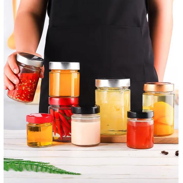 Основной материал стекло 280 мл соуса бутылки варенье стеклянные банки для круглых 10 унций консервных банок