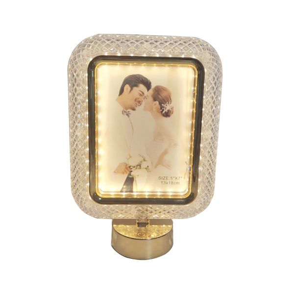 Personalized Night Light Sublimation USB Plastic Photo Frames Led Light Blanks For Wedding Home Hotel Decoration