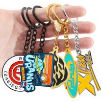 Métal souple dur émail porte-clés porte-clés logo personnalisé 3D 2D porte-clés porte-clés
