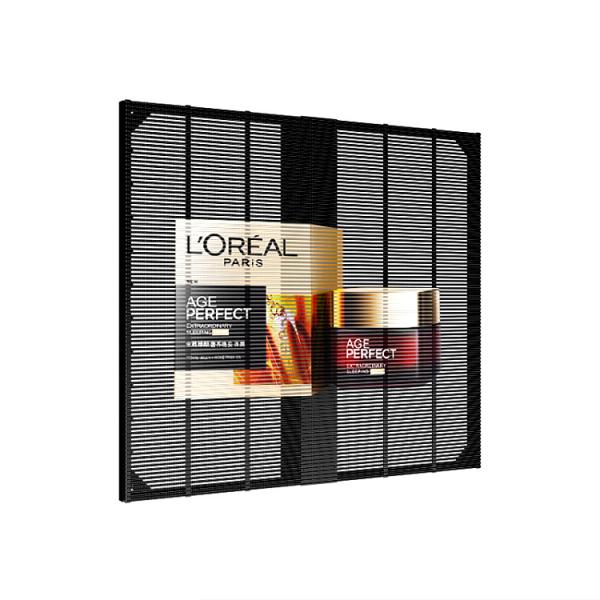 P3.9 1000*500mm Led Ice Display Led Mesh Video Wall Shop Window Advertising Grille Glass Curtain Outdoor Transparent Screen