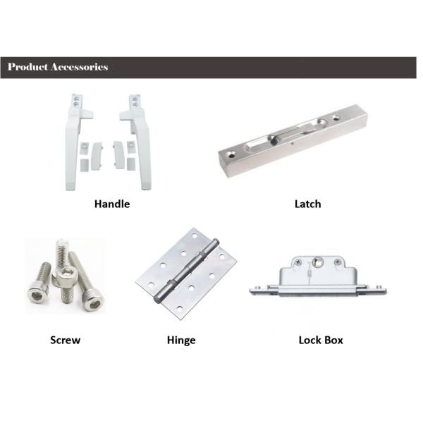 Four Sashs Aluminum Folding Windows Vertical Reflective Glazed Anodizing