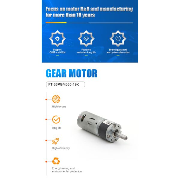 36mm Diameter High Torque Planetary Gearbox Motor For Smart Robot
