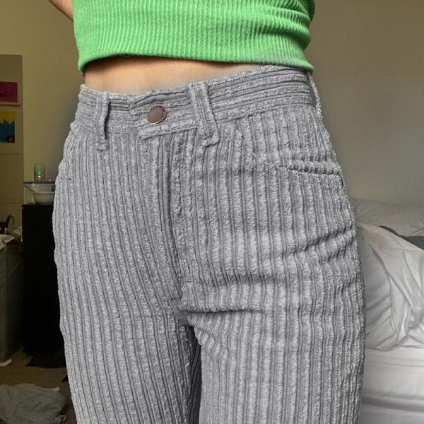 Winter Thickened Ladies Casual Pants Showing Buttocks Big Hole Women Corduroy Pants