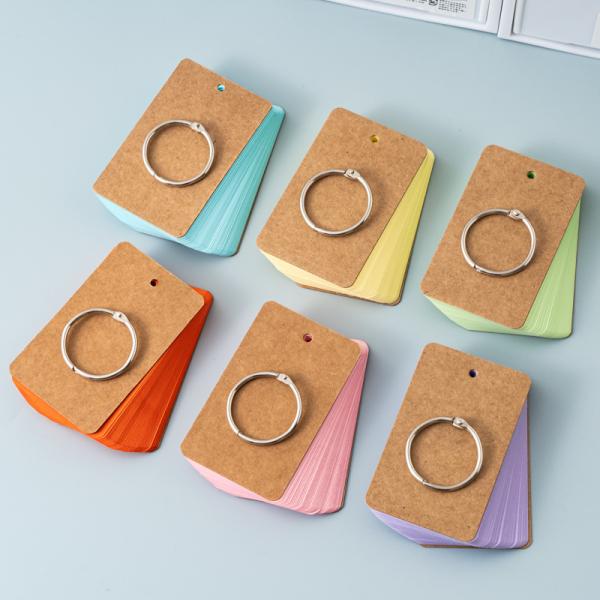 DIY English Vocabulary Flashcards Set with Metal Rings